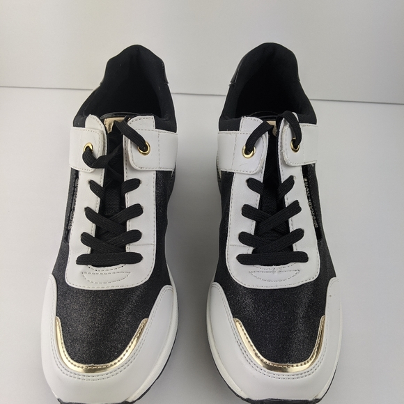 Michael Kors Heel Sneakers Wedges Leather 9.5 - Picture 4 of 8